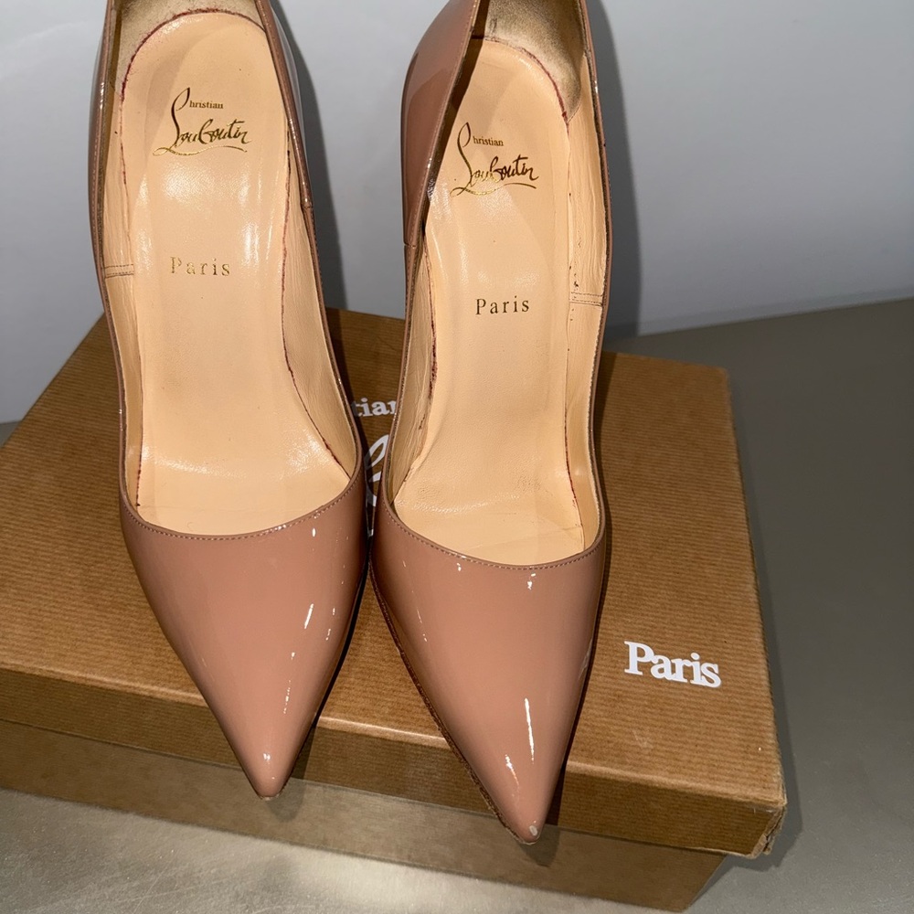 Christian Louboutin Nude Patent Leather Heels